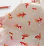 Goldfish patterned Fabric made in Korea by the Half Yard