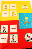 Baby Looney Tunes Tweety Sylvester Jr 布料韓國製造,Panel 30 英寸 x 44 英寸