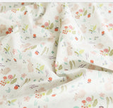 韓国製のウサギの花柄生地(半ヤード)