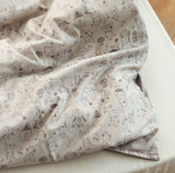 韓国製のかわいいフクロウの生地(ハーフヤード)