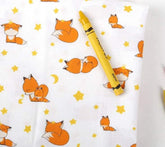 Baby Fox Patterned Fabric, Cute, Kids, Sewing, Quilt made in Korea by Half Yard