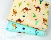 Camel Cactus patterned Fabric made in Korea by Half Yard Digital Textile Printing