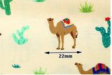 Camel Cactus patterned Fabric made in Korea by Half Yard Digital Textile Printing