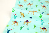 Camel Cactus patterned Fabric made in Korea by Half Yard Digital Textile Printing