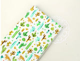 Desert Fox Cactus Patterned Fabric made in Korea by Half Yard DTP(Digital Textile Printing) Method