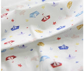 Paper Ship Patterned Fabric made in Korea by the Half Yard