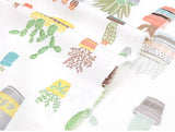 Terrarium Cactus Succulent Patterned Fabric made in Korea by the Half Yard