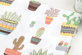 Terrarium Cactus Succulent Patterned Fabric made in Korea by the Half Yard