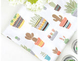 Terrarium Cactus Succulent Patterned Fabric made in Korea by the Half Yard