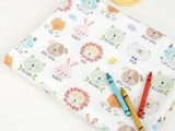 Cute Animal Face Patterned Fabric, Cute, Kids, Sewing, Quilt made in Korea by Half Yard