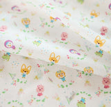 Penguin Pororo, Crong, Eddy, Loopy, Petty Korean Anime Character Fabric made in Korea by the Half Yard