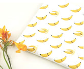 Smile Banana Patterned Fabric made in Korea by the Half Yard
