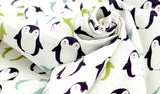 Penguin Patterned Fabric made in Korea by the Half Yard Digital Textile Printing