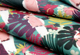韓国製のトロピカルリーフオウム柄生地(半ヤード単位)