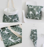 韓国製のトロピカルリーフ柄生地(半ヤード単位)