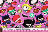 Justice League Super Heroes Character Fabric made in Korea DC Comics Fabric by the Half Yard