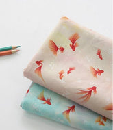 Goldfish patterned Fabric made in Korea by the Half Yard
