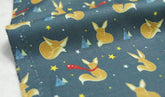 Animal) Desert Fox patterned Fabric, Cute, Kids, Sewing, Quilt, made in Korea by Half Yard