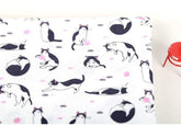 Cat Kitten Patterned Fabric made in Korea by Half Yard Digital Textile Printing