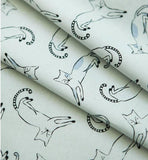 Cat printed Fabric made in Korea by the Half Yard