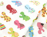 Colorful Hippo Patterned Fabric, Cute, Kids, Sewing, Quilt made in Korea by Half Yard