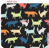 韓国製のオオカミ柄生地(半ヤード単位)