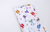 Watercolor Cocktail Glass Patterned Fabric made in Korea by the Half Yard
