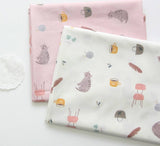 Cat Kitten Patterned Fabric, Cute, Kids, Sewing, Quilt made in Korea by Half Yard