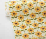 Sunflower Patterned Fabric made in Korea by the Half Yard