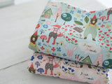 Forest Friends) Fox, Bear, Rabbit printed Fabric made in Korea By Half Yard