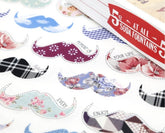 Mustache Patterned Fabric made in Korea by the Half Yard