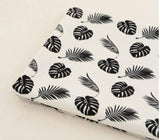 モンステラパームリーフ柄オックスフォード生地 韓国製 半ヤード単位