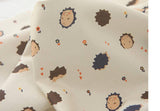 Hedgehog Patterned Fabric, Cute, Kids, Sewing, Quilt made in Korea by Half Yard