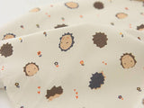 Hedgehog Patterned Fabric, Cute, Kids, Sewing, Quilt made in Korea by Half Yard