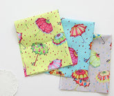Rainy day Umbrella printed Fabric made in Korea Cotton by the Half Yard