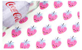Smile Strawberry patterned Fabric made in Korea by the Half Yard