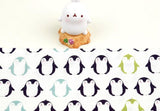 Penguin Patterned Fabric made in Korea by the Half Yard Digital Textile Printing