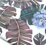 韓国製のトロピカルリーフ柄生地(半ヤード単位)