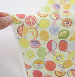 Lemon Orange Fruits Citrus Patterned Fabric made in Korea by the Half Yard