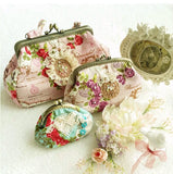 Botanical Map Rose Flower patterned Fabric made in Korea by Half Yard