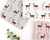Leaf Deer Patterned Fabric made in Korea by the Half Yard