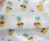 Sunglasses Pineapple Patterned Fabric made in Korea by the Half Yard