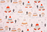 Bears Owls Teepee Cactus patterned Oxford Fabric made in Korea by the Half Yard