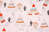 Bears Owls Teepee Cactus patterned Oxford Fabric made in Korea by the Half Yard
