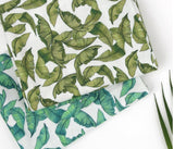 韓国製のトロピカルリーフ柄生地(半ヤード単位)