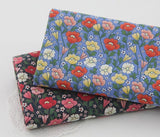 Wild Flower Patterned Fabric made in Korea by the Half Yard