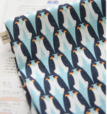 King Penguin Patterned Fabric made in Korea by the Half Yard