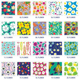 Vivid Floral Patch Patterned Fabric by the Half Yard