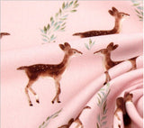 Leaf Deer Patterned Fabric made in Korea by the Half Yard