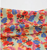 韓国製のトロピカルフラワー柄生地(半ヤード単位)